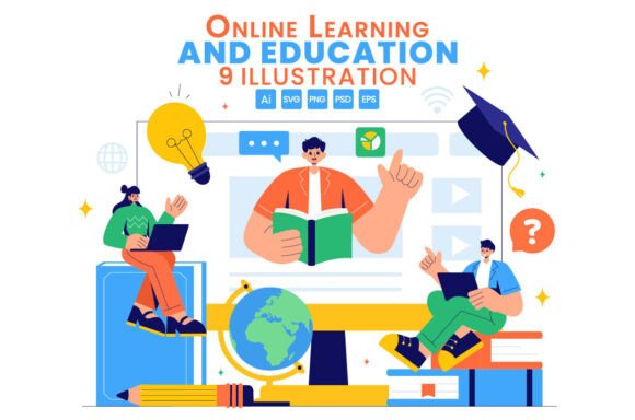 9 Online Learning and Education Graphics and Illustrations Review