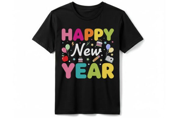 Colorful Happy New Year Kids T-Shirt: A Fresh Graphics Review
