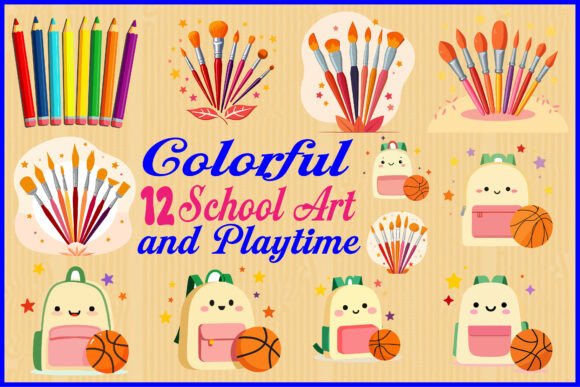 Colorful School Art and Playtime