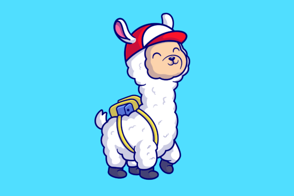 Cute Llama Alpaca Going to School: A Smart Graphics Choice for Illustrations