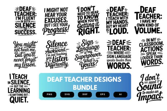 Deaf Teacher SVG Bundle: Graphics and Crafts Review