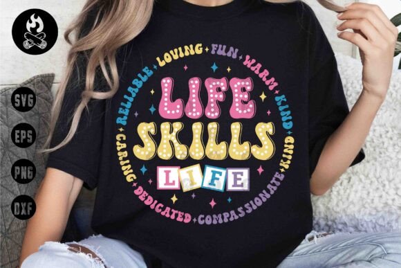 Life Skills Positive Traits SVG, Teacher Graphics and T-Shirt Designs