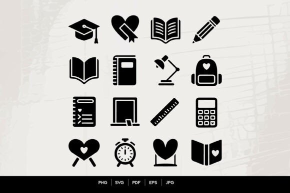 Love Learning – Education and Study Ic for Graphics & Crafts