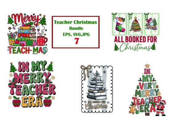 Merry Teacher Christmas Bundle Graphics and Crafts Review