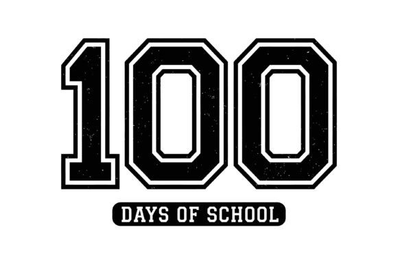 Retro 100 Days School Celebration Graphics and T-Shirt Designs