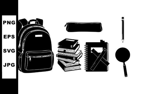 School Supplies Backpack Books Pencil Ca