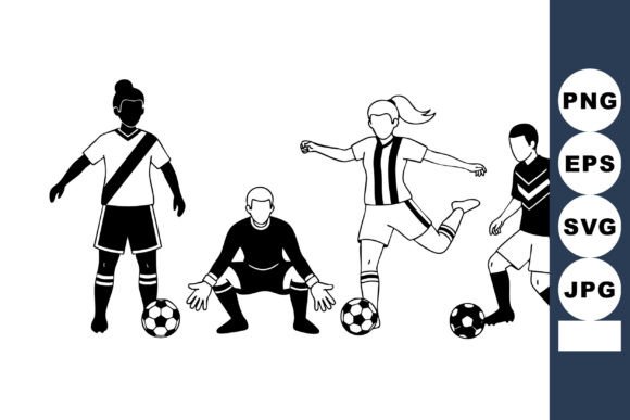 Youth Soccer Players Vector B W: A Crafts and Graphics Review